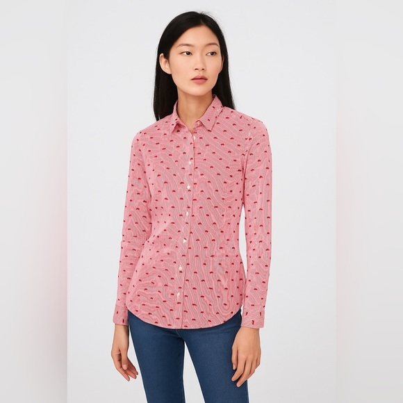 GAP Pink and White Striped Button Down Shirt - Picture 10 of 10